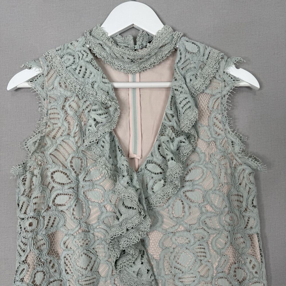 Alexis Women Skirt Set Small Blue Pastel Lace Midi Ruffle Fairy Dainty Whimy Y2K - Picture 11 of 16